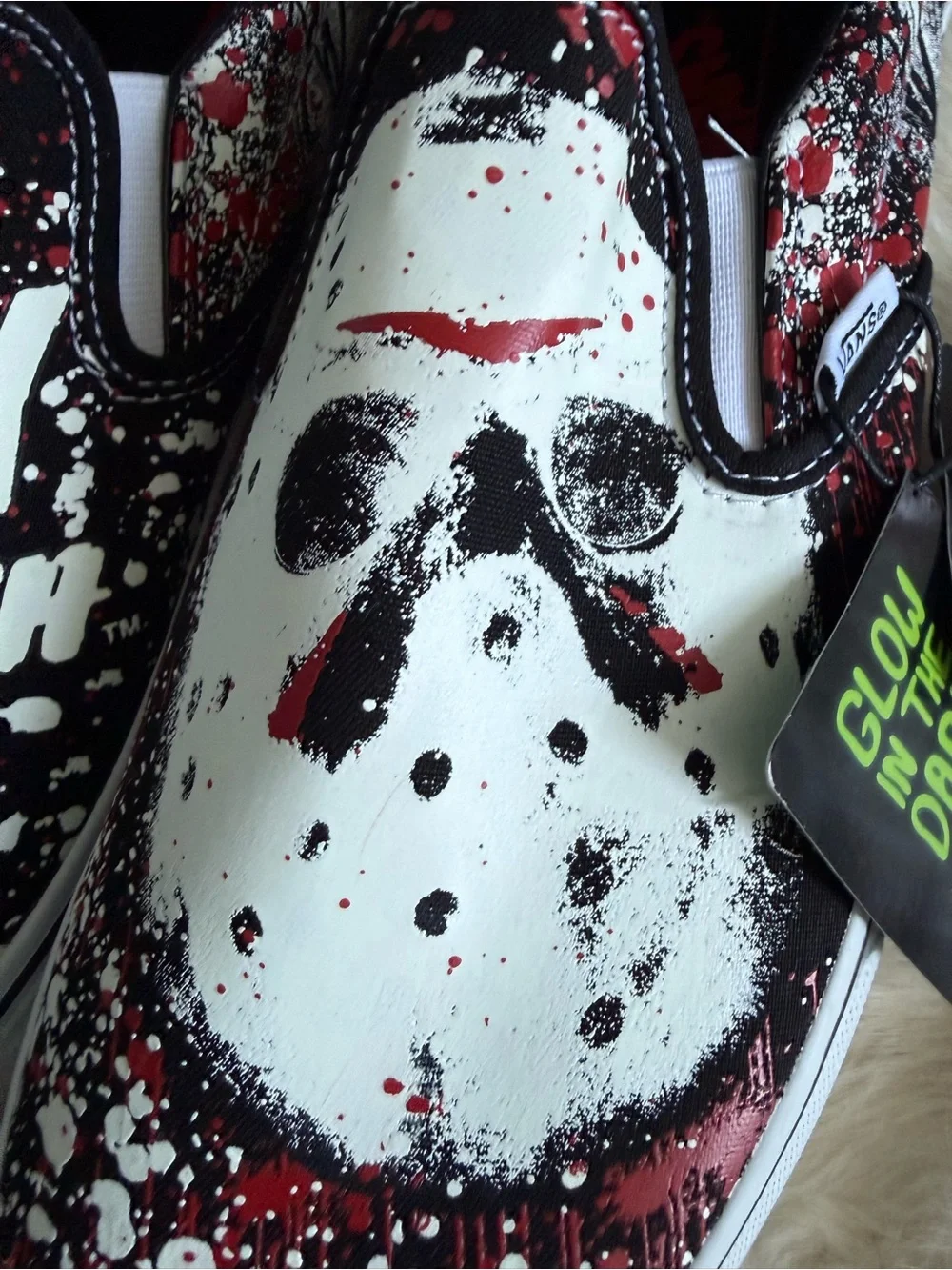 Vans x Horror Friday The 13th Jason Voorhees Halloween Glow In Dark Slip On Shoe